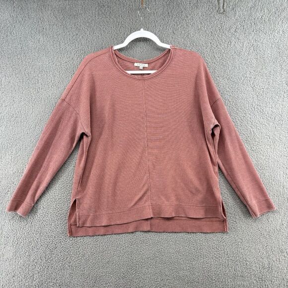 Z Supply Val Thermal Long Sleeve Knit Top Size Small Relaxed Fit Slouchy Dolman - Picture 3 of 8